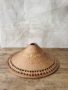 French 1970s straw light shade