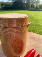 Load image into Gallery viewer, Small vintage French crock jar with lid