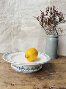 Vintage Longwy footed plate