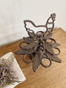 Vintage French cast iron egg stand