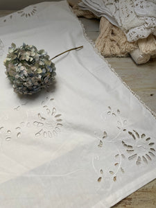 Vintage handmade Broderie sheet