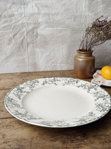 Antique Longwy ceramic serving platter