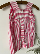 Load image into Gallery viewer, 1980s candy stripe tabard dress 18m-2yrs