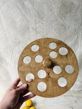 Load image into Gallery viewer, Vintage handmade wooden egg stand