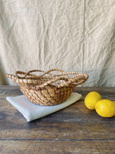 Load image into Gallery viewer, Vintage French coiled straw bread or fruit basket