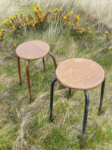Mid height vintage stacking stools