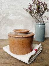 Load image into Gallery viewer, Vintage French stoneware Breton butter dish or water butter keeper