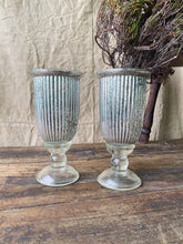 Load image into Gallery viewer, Vintage silver votives lanterns  - pair