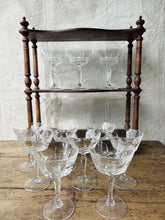 Load image into Gallery viewer, Vintage crystal d’Arques cut glass champagne coupés - set of 10