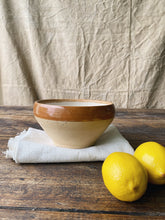 Load image into Gallery viewer, Vintage traditional country stoneware Sandstone bowl - dark rim