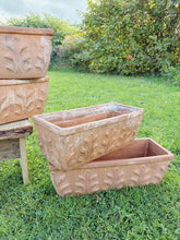 Load image into Gallery viewer, Made in Italy weathered terracotta jardinière planters
