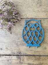Load image into Gallery viewer, Vintage painted metal owl trivet
