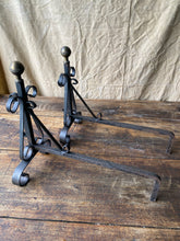 Load image into Gallery viewer, French Decorative cast iron Fire Dogs Andirons