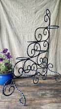 Load image into Gallery viewer, Wrought iron plant stand