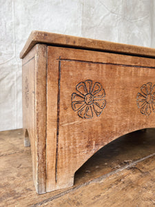 Antique shoe polishing chest