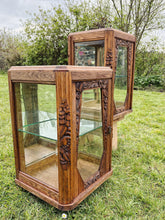 Load image into Gallery viewer, Pair of Art nouveau glass display cabinets