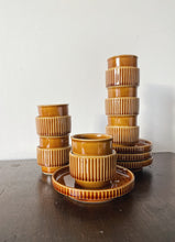 Load image into Gallery viewer, Vintage Italian Togana ambrosia espresso cups abs saucer set