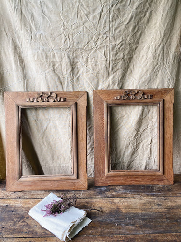 Antique Bow oak frames - pair