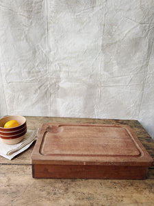 Vintage French chopping board with drawer