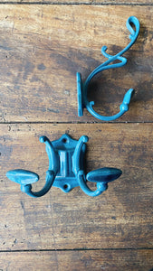 Vintage French Enamelled coat hooks