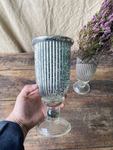 Load image into Gallery viewer, Vintage silver votives lanterns  - pair