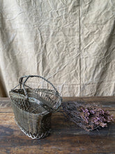 Load image into Gallery viewer, Vintage French wine wire basket