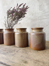 Load image into Gallery viewer, Vintage French sandstone mustard pots