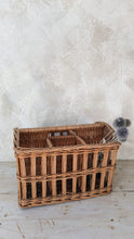 Load image into Gallery viewer, Wicker large six compartment bottle basket