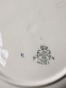 Antique Longwy ceramic serving platter