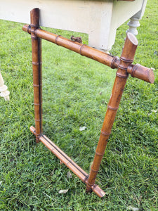 Antique French faux bamboo wall mirror