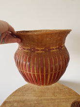 Load image into Gallery viewer, Vintage 1970s French wicker plant pot holders