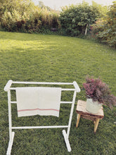 Load image into Gallery viewer, Vintage French painted wood towel stand