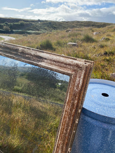 Antique French large guilt mirror