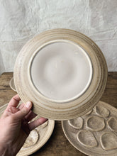 Load image into Gallery viewer, Vintage French sandstone oyster plates - set of 5