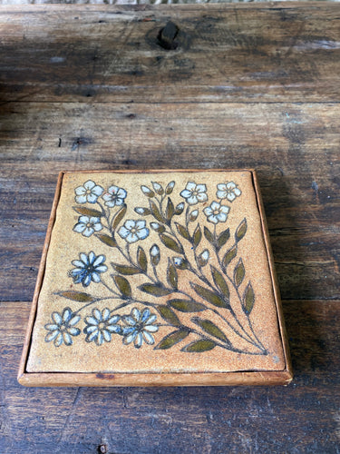 Vintage French tile trivet