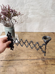 Vintage accordion wall mounted candle holder