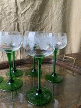 Load image into Gallery viewer, Vintage Alsatian white wine glasses - set of 6
