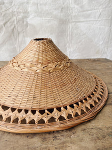 French 1970s straw light shade