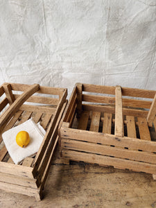 Vintage French stacking apple crates