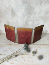 Load image into Gallery viewer, Vintage French triptych barbers mirror