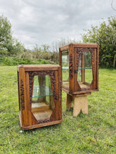 Load image into Gallery viewer, Pair of Art nouveau glass display cabinets