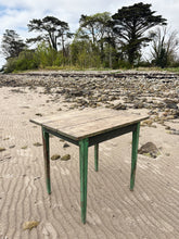 Load image into Gallery viewer, Antique chippy paint plank top table