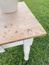 Load image into Gallery viewer, Antique French painted legs table desk with drawer