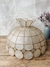 Load image into Gallery viewer, Vintage mother of pearl and brass light shade