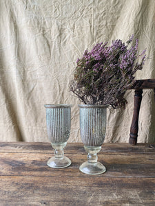 Vintage silver votives lanterns  - pair