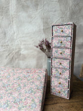 Load image into Gallery viewer, Vintage 1950s cotton covered vanity top or desk set