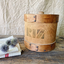 Load image into Gallery viewer, Vintage French bentwood rice storage canister with lid