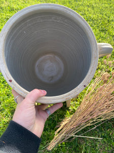 Vintage French very large sandstone urn jar with ear handles