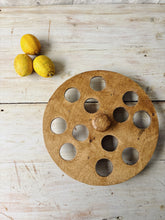 Load image into Gallery viewer, Vintage handmade wooden egg stand