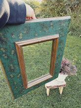 Load image into Gallery viewer, Vintage boho folk art hand painted mirror